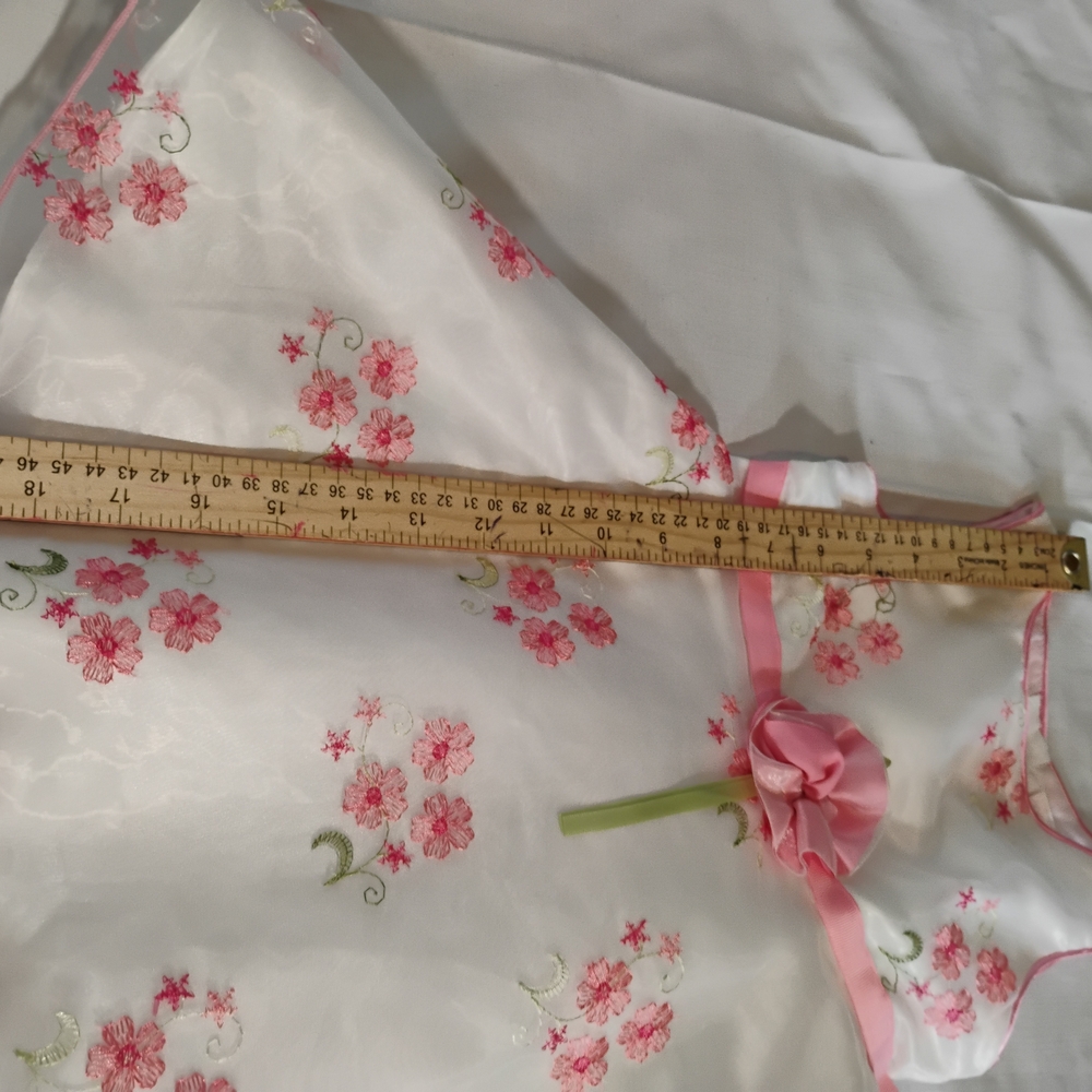 Youngland White and Pink Floral Dress Size 3T - Picture 4 of 13